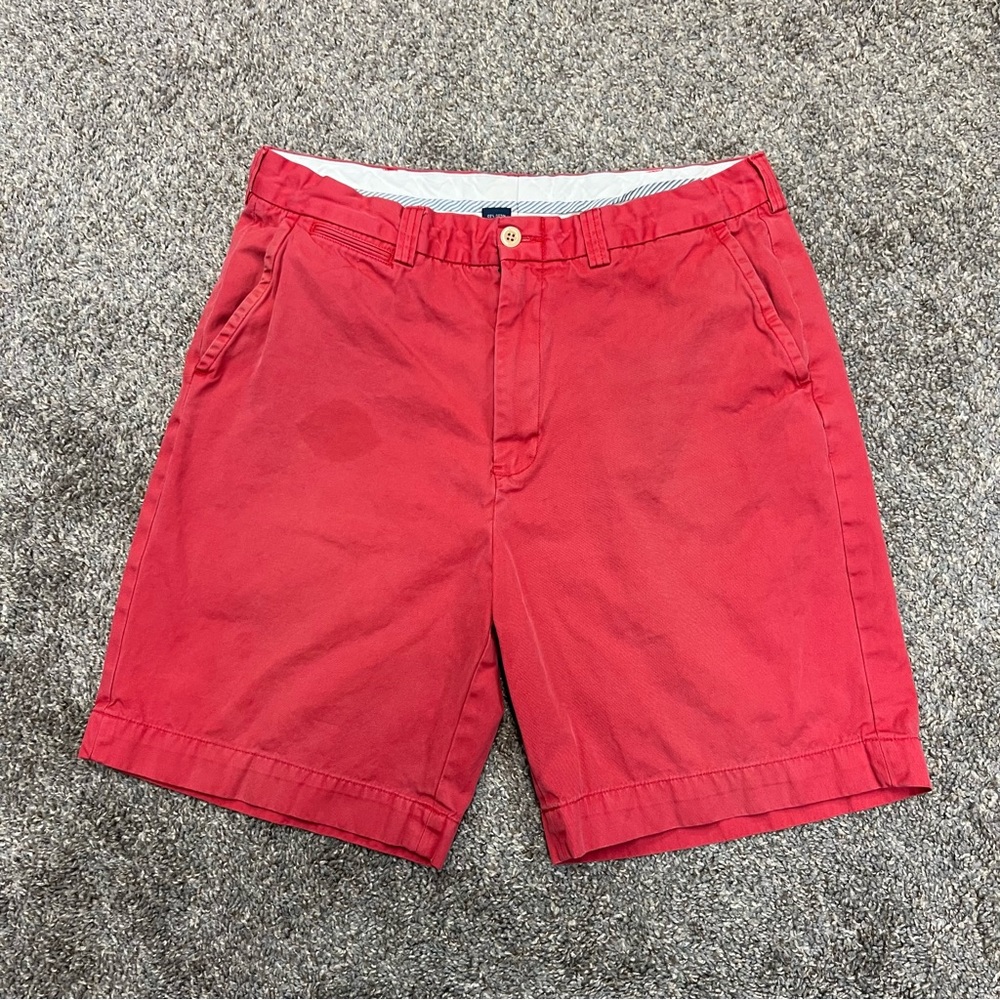 vintage polo ralph lauren shorts mens 35 red‎ chino outdoor golf 90s preppy